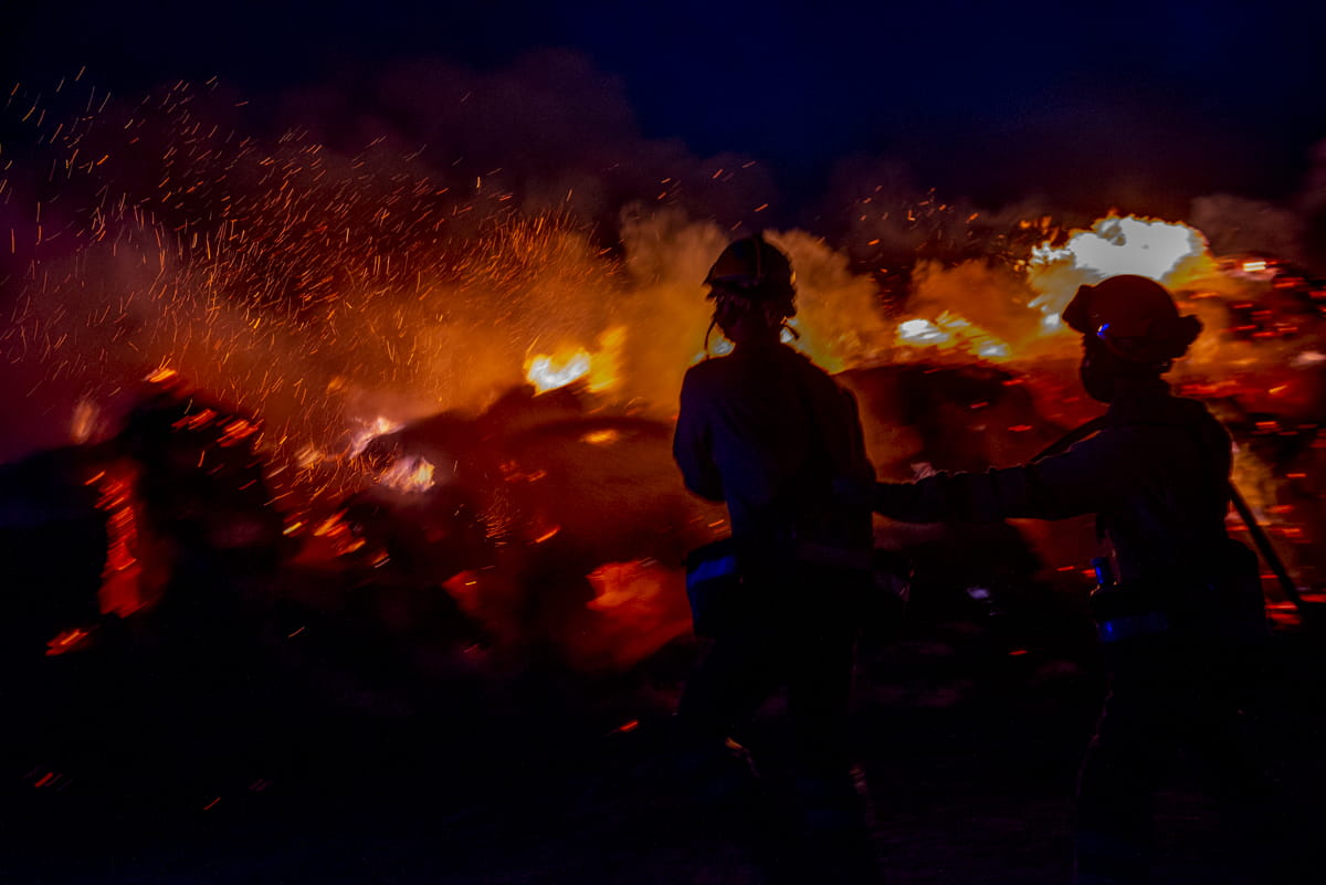 Bullas - Murcia. Incendio forestal en la sierra de La Silla-